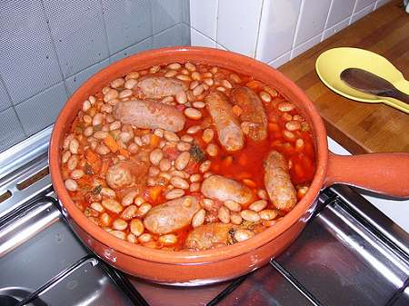 Italian Sausages with Stewed Beans Italian Sausages with Stewed Beans