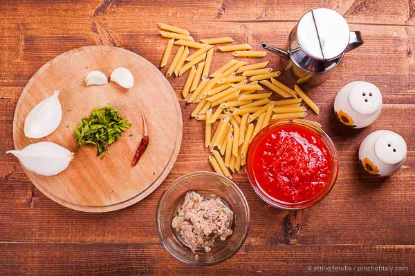 Angry penne ingredients... Angry penne ingredients...