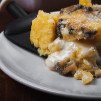 Lasagna made with polenta and gorgonzola cheese... Polenta Lasagna Thumbnail