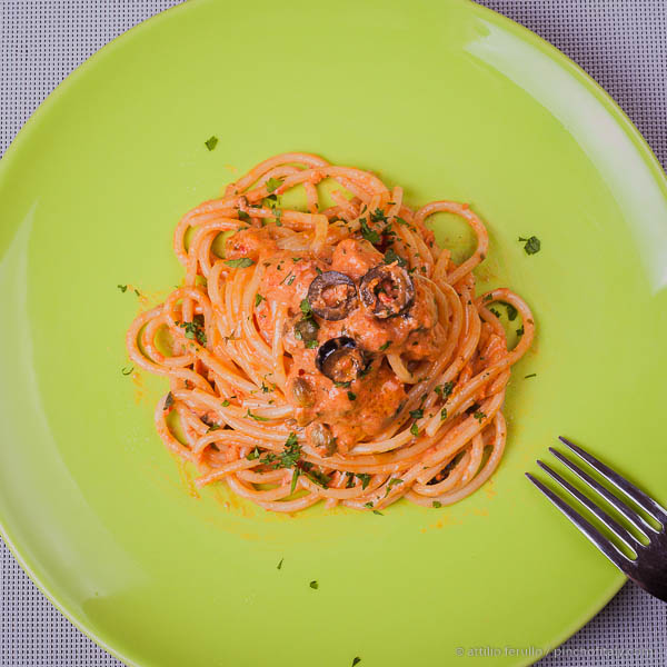 Serve With A Last Sprinkle Of Parsley... Spaghetti Alla Puttanesca