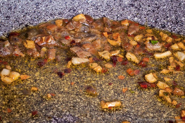 Then the chili flakes...