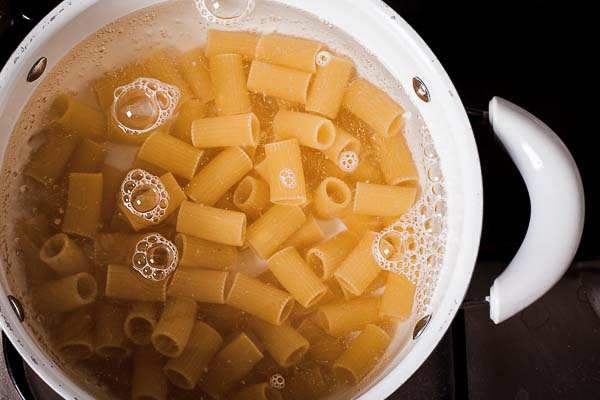 Cook the pasta until al dente... Pasta Pot